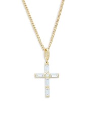 Adriana Orsini 18K Goldplated Sterling Silver & Cubic Zirconia Cross Necklace