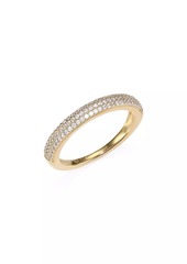 Adriana Orsini 18K Yellow Goldplated Sterling Silver Thin Pavé Band