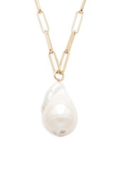 Adriana Orsini Alexandria 18K Goldplated Sterling Silver & 18-22MM Freshwater Pearl Pendant Necklace