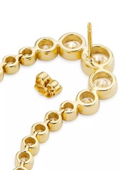 Adriana Orsini Basel 18K-Gold-Plated & Cubic Zirconia Linear Double-Drop Earrings