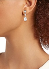 Adriana Orsini Basel Rhodium-Plated & Cubic Zirconia Drop Earrings