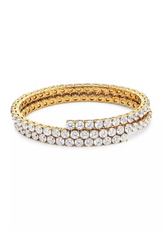 Adriana Orsini Bubbly 18K-Gold-Plated & Cubic Zirconia Wrap Bracelet