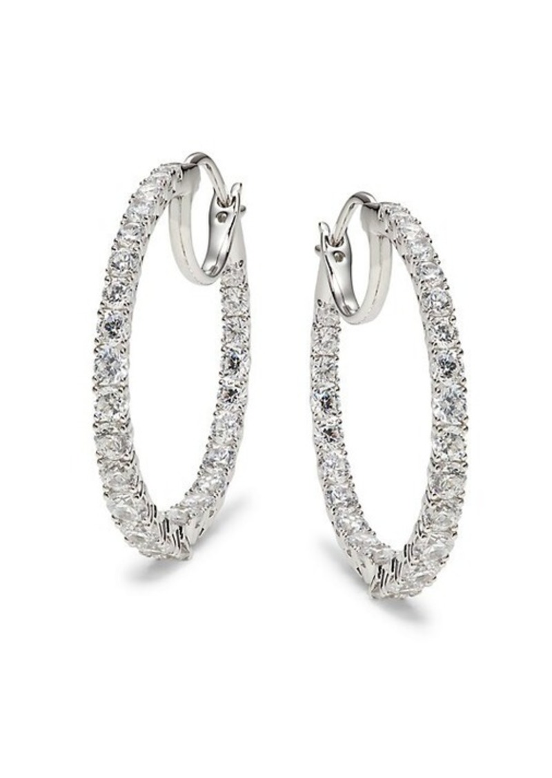 adriana orsini pave hoop earrings