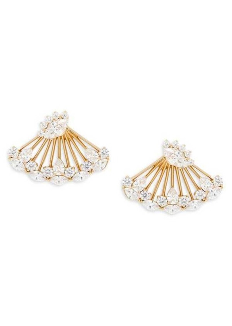 Adriana Orsini Ear Candy 18K Goldplated & Cubic Zirconia Fan Earrings