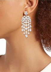 Adriana Orsini Ear Candy Rhodium-Plated & Cubic Zirconia Chandelier Earrings