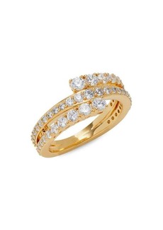 Adriana Orsini Frost 18K Goldplated & Cubic Zirconia Wrap Ring