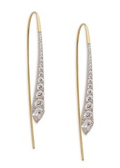Adriana Orsini Goldplated & Rhodium-Plated Sterling Silver & Crystal Threaded Drop Earrings