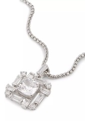 Adriana Orsini Gwen Rhodium-Plated & Cubic Zirconia Cluster Pendant Necklace