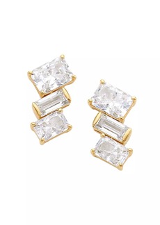 Adriana Orsini Jazz 18K Gold-Plated & Cubic Zirconia Angled Stud Earrings