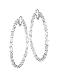 Adriana Orsini Large Mixed-Shape Cubic Zirconia Hoop Earrings