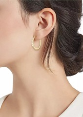 Adriana Orsini Loveall 18K-Gold-Plated & Cubic Zirconia Medium Hoop Earrings