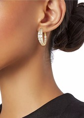 Adriana Orsini Mesmerize 18K Gold-Plated & Cubic Zirconia Hoop Earrings