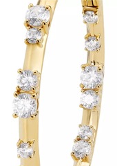 Adriana Orsini Mesmerize Knife Edge 18K Gold-Plated & Cubic Zirconia Hoop Earrings