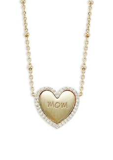 Adriana Orsini Mom 18K Goldplated & Cubic Zirconia Heart Necklace