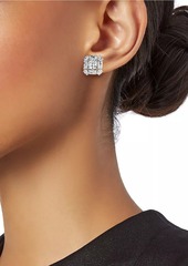 Adriana Orsini Naomi Halo Sterling Silver & Cubic Zirconia Stud Earrings