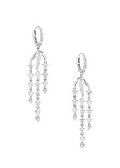 Adriana Orsini Naturally Plated Sterling Silver & Cubic Zirconia Chandelier Drop Earrings