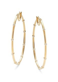 Adriana Orsini Nolita 18K Goldplated & Cubic Zirconia Hoop Earring