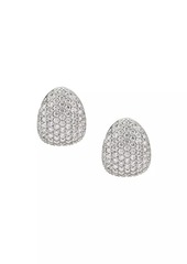 Adriana Orsini Pave Cubic Zirconia J Hoop Earrings