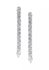 Adriana Orsini Perfect Rhodium-Plated & Cubic Zirconia Tennis Linear Earrings