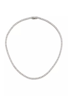 Adriana Orsini Perfect Rhodium-Plated & Cubic Zirconia Tennis Necklace