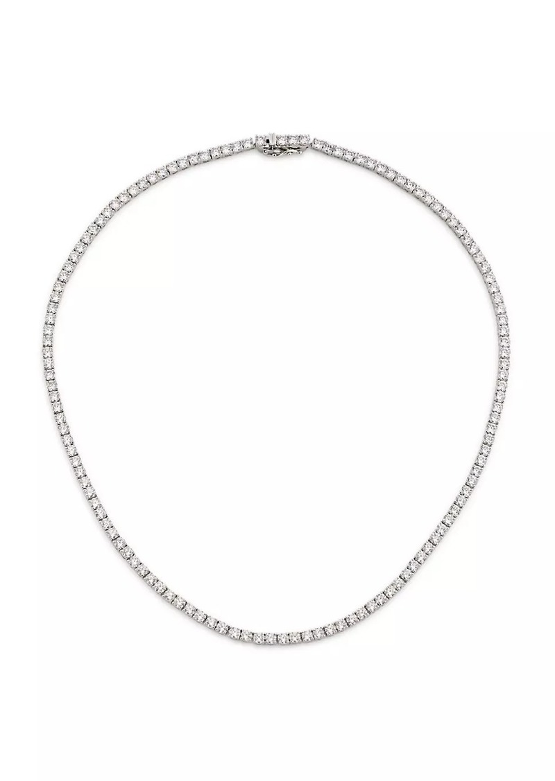 Adriana Orsini Perfect Rhodium-Plated & Cubic Zirconia Tennis Necklace