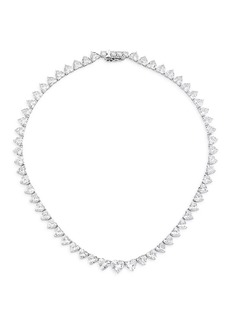 Adriana Orsini Real Love Sterling Silver & Cubic Zirconia Heart Tennis Necklace