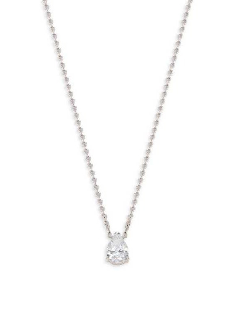 Adriana Orsini Rhodium Plated & Cubic Zirconia Pendant Necklace