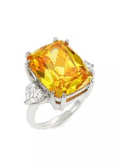 Adriana Orsini Saffron Rhodium-Plated & Cubic Zirconia Ring