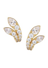 Adriana Orsini Spring Fling 18K Goldplated & Cubic Zirconia J Hoop Earrings