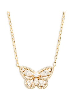 Adriana Orsini Spring Fling 18K Goldplated Sterling Silver & Cubic Zirconia Butterfly Necklace