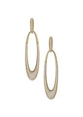 Adriana Orsini Spring Fling 18K Goldplated Sterling Silver & Cubic Zirconia Large Oval Hoop Earrings