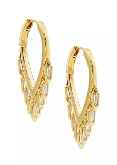 Adriana Orsini Sunny Small Cubic Zirconia Shaky Hoop Earrings