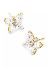 Adriana Orsini Taylor 18K-Gold-Plated & Cubic Zirconia Butterfly Stud Earrings