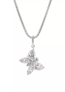 Adriana Orsini Taylor Sterling Silver & Cubic Zirconia Butterfly Pendant Necklace