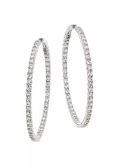 Adriana Orsini Tennis Perfect Sterling Silver & Cubic Zirconia Inside-Out Hoop Earrings