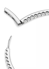 Adriana Orsini Tennis Perfect Sterling Silver & Cubic Zirconia Inside-Out Hoops