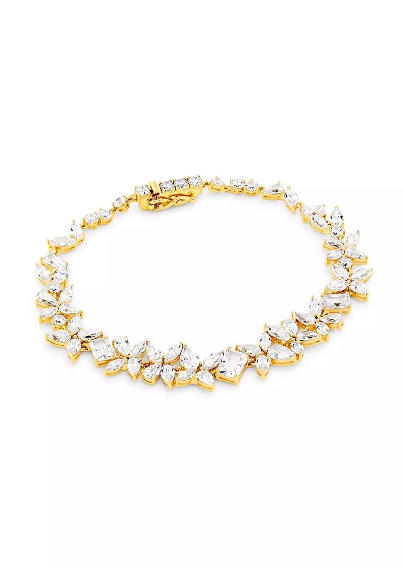 Adriana Orsini Versailles 18K-Gold-Plated & Cubic Zirconia Floral Bracelet