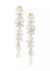 Adriana Orsini Versailles 18K-Gold-Plated & Cubic Zirconia Floral Drop Earrings