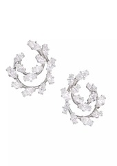 Adriana Orsini Vow Sterling Silver & Cubic Zirconia Curved Stud Earrings
