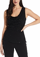 Adrianna Papell Beaded Cowlneck Top