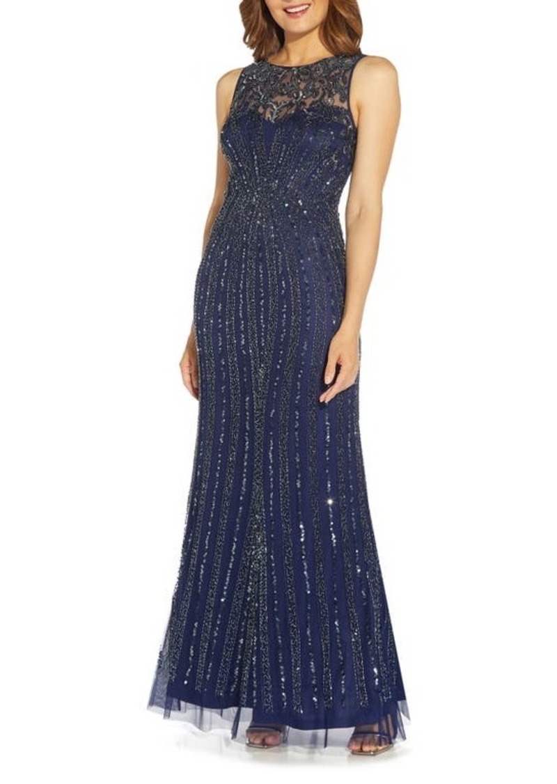 Adrianna Papell Beaded Evening Gown
