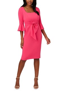 Adrianna Papell Bell Sleeve Tie Front Dress