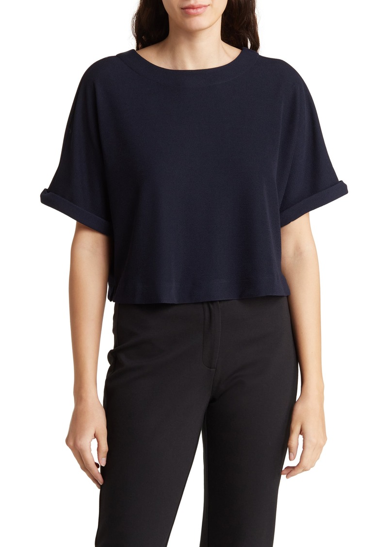 Adrianna Papell Button Back Crop Top in Blue Moon at Nordstrom Rack