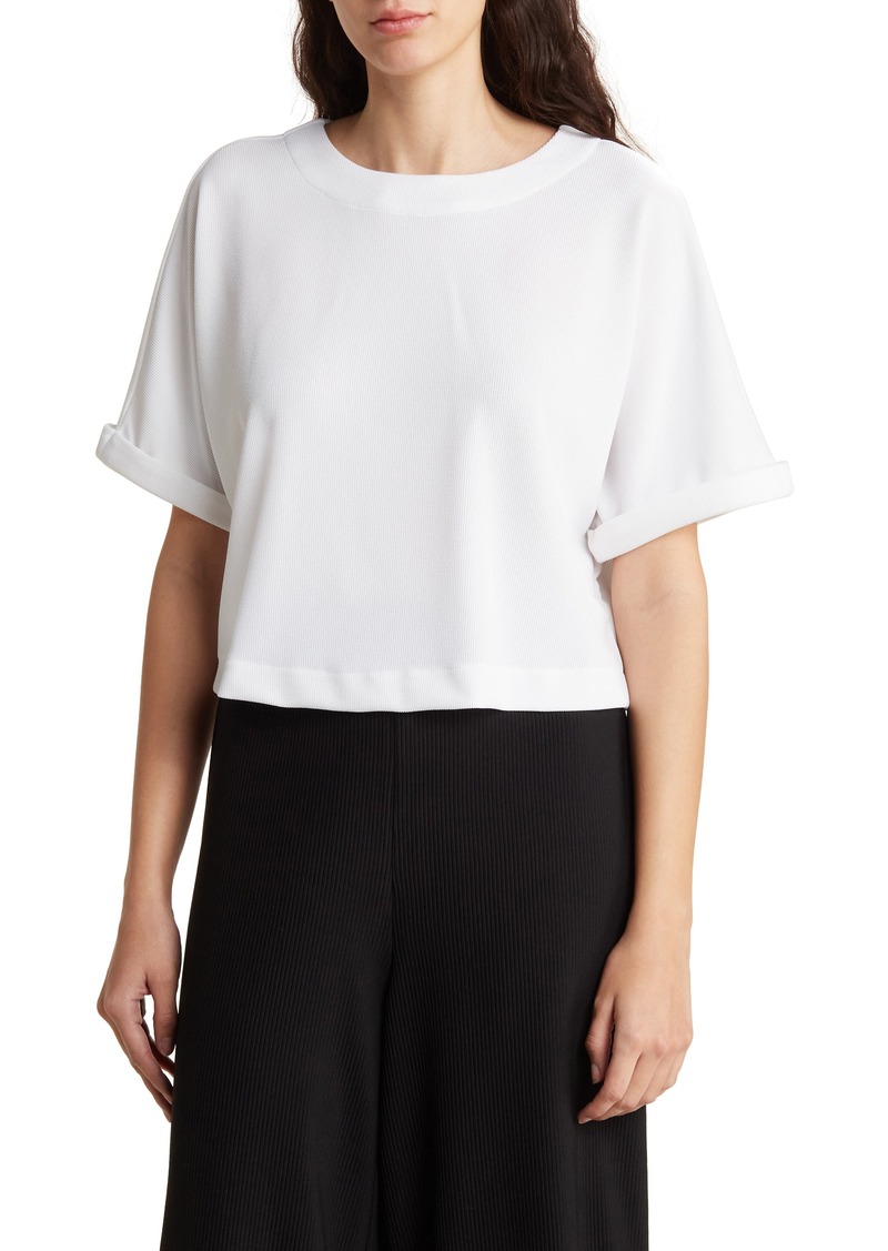 Adrianna Papell Button Back Crop Top in White at Nordstrom Rack
