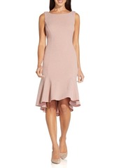 Adrianna Papell Cowl Back Metallic Sheath Dress in Blush at Nordstrom