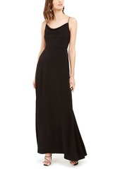 Adrianna Papell Cowlneck A-Line Gown