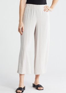 Adrianna Papell Crinkle Wide Leg Pull-On Pants in Pebble at Nordstrom Rack