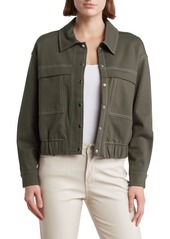 Adrianna Papell Crop Utility Jacket in Black at Nordstrom Rack