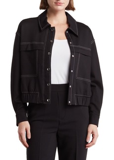 Adrianna Papell Crop Utility Jacket in Black at Nordstrom Rack