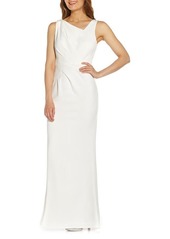 Adrianna Papell Embellished Crepe Evening Gown in Ivory at Nordstrom